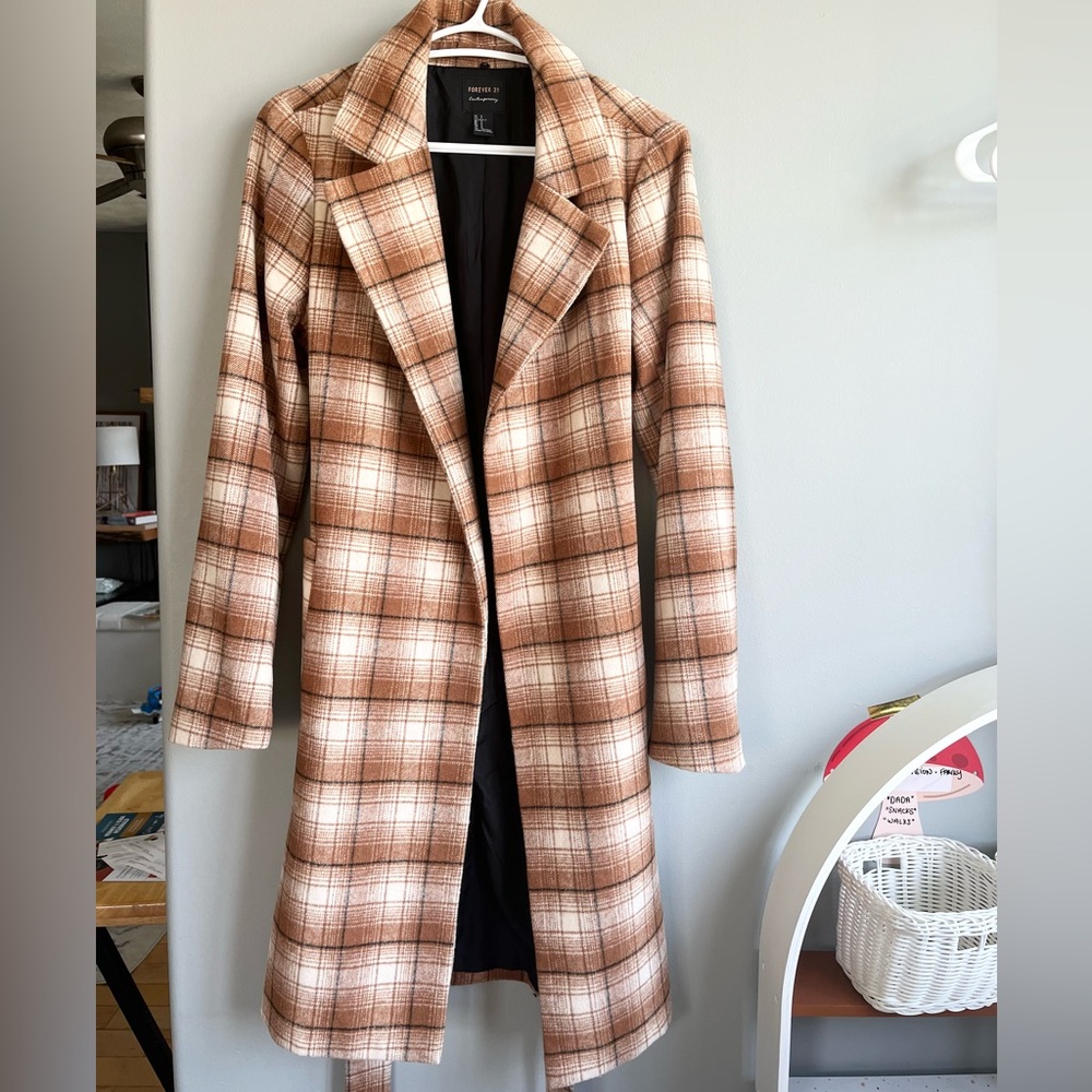 Orange Plaid Autumnal Jacket